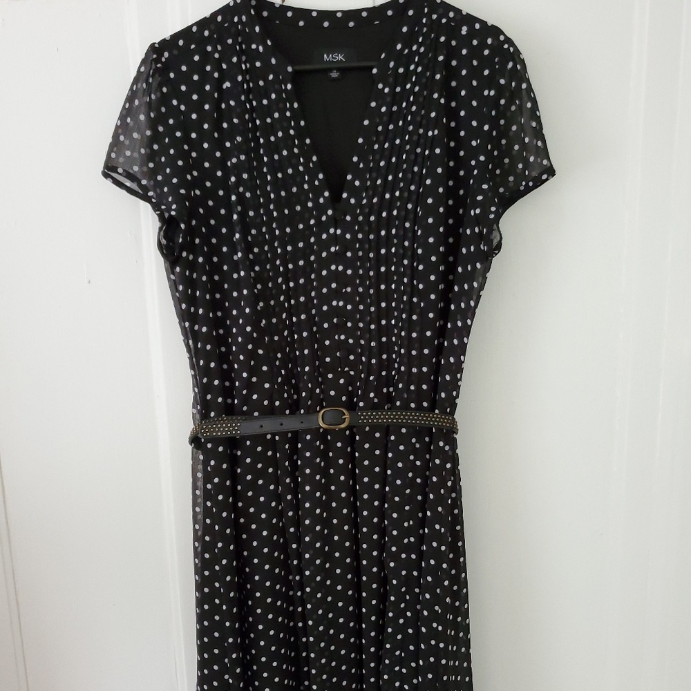Knee Length Polka Dot Dress